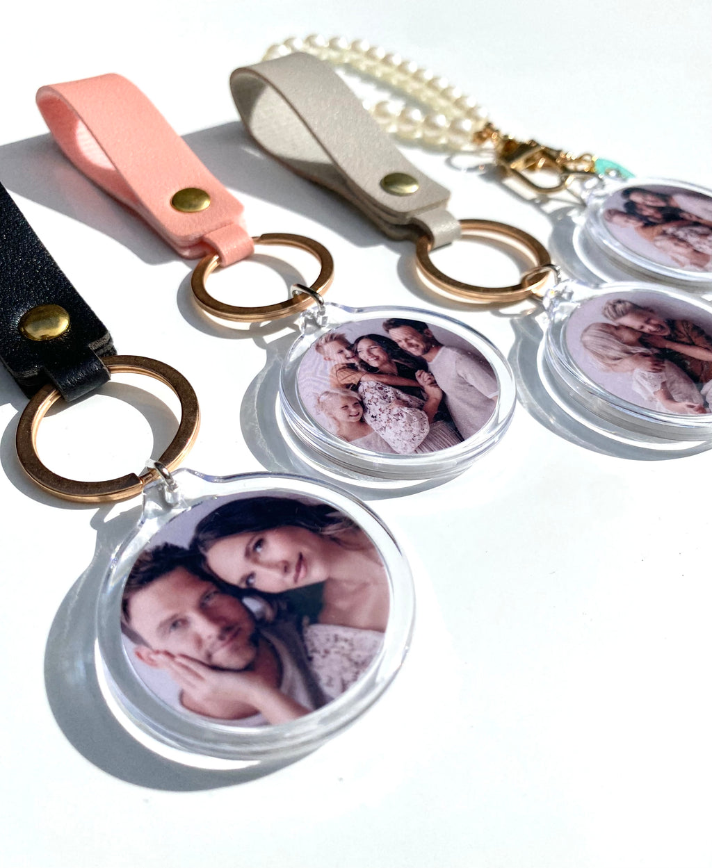 Luxe Leatherette Photo Keychain