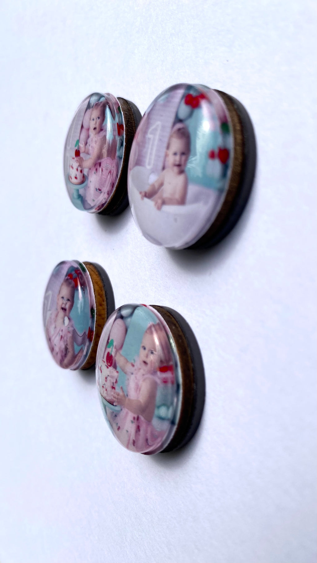 Mini Glass Keepsake Magnet Set